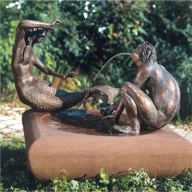 Brunnenfiguren »Die Nixe und der Nix« Kurt Grabert
