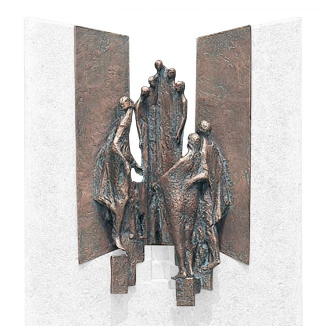 Grabkreuz »Lebensbaum« Bronze und Edelstahl