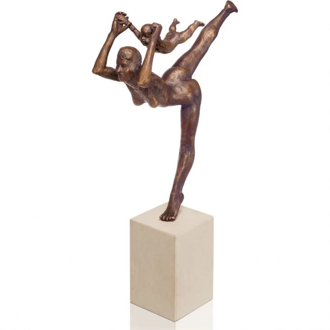 Skulptur »Sie schwingt es« Adelbert Heil, Edition Strassacker, 47 x 10 x 32 cm