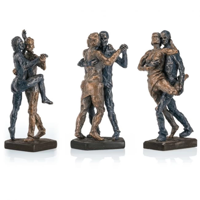 Skulpturen-Set »Drei Tangopaare« Uwe Spiekermann,Bronze, jeweils auf 99 Exemplare limitiert, Edition Strassacker