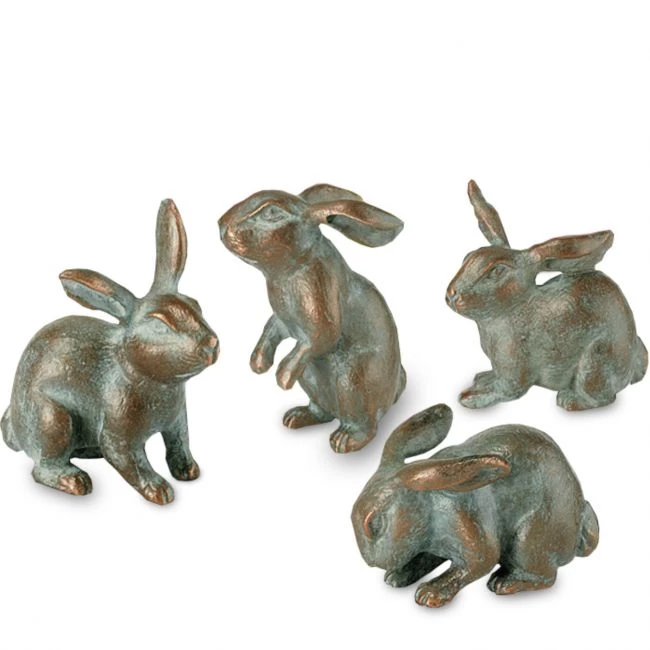Figurengruppe »Hasen« aus Bronze