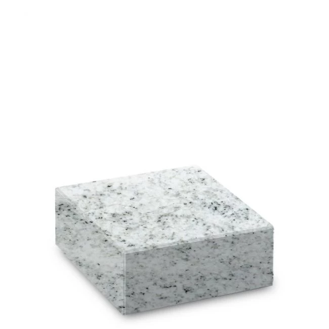 Steinsockel aus MP White-Granit, poliert, 15 x 15 cm