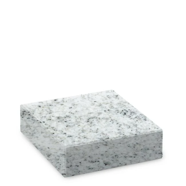Steinsockel aus MP White-Granit, poliert, 17 x 17 cm