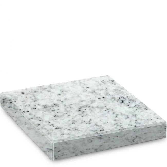Steinsockel aus MP White-Granit, poliert, 40 x 40 cm