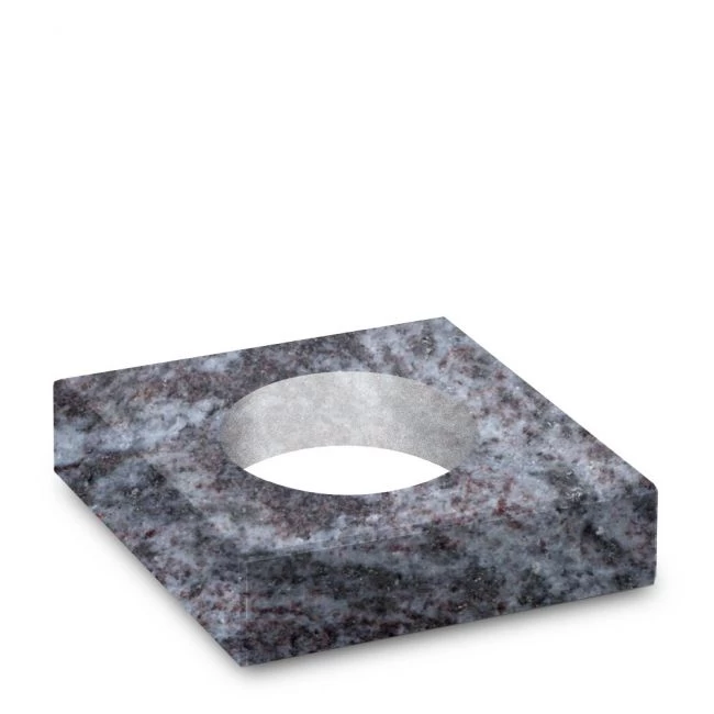 Steinsockel aus Orion-Granit, poliert, 25 x 25 cm