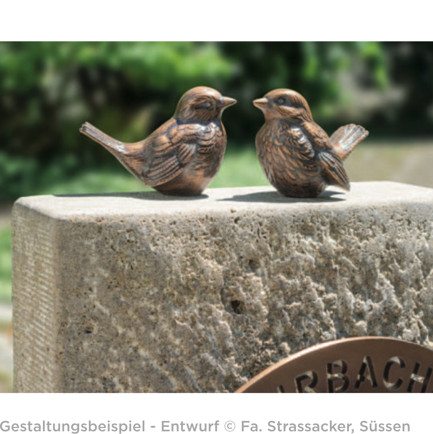 Miniatur Bronze Figur Vogel unter Baumskulptur Bernstein manuelle Verarbeitung 