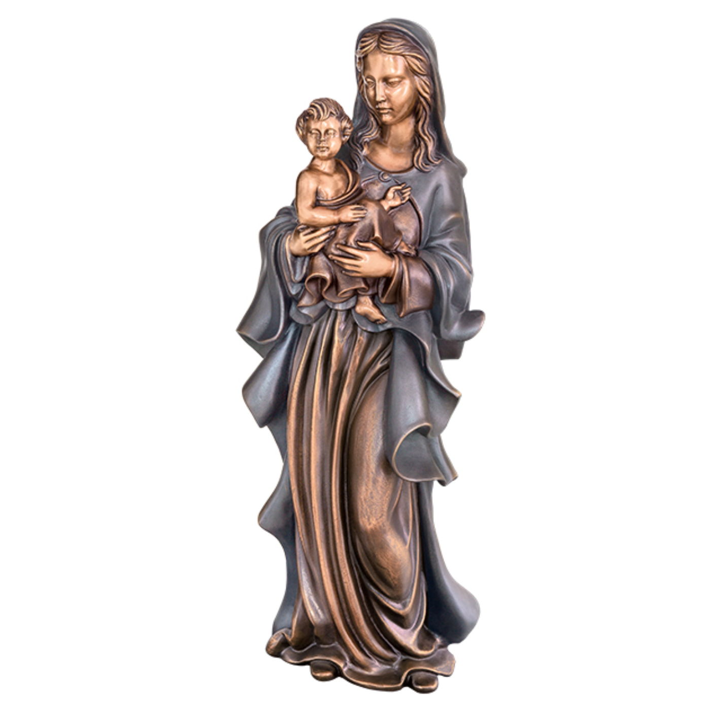Skulptur Mutter Gottes Mit Kind Bronze Bildhauerei Shop