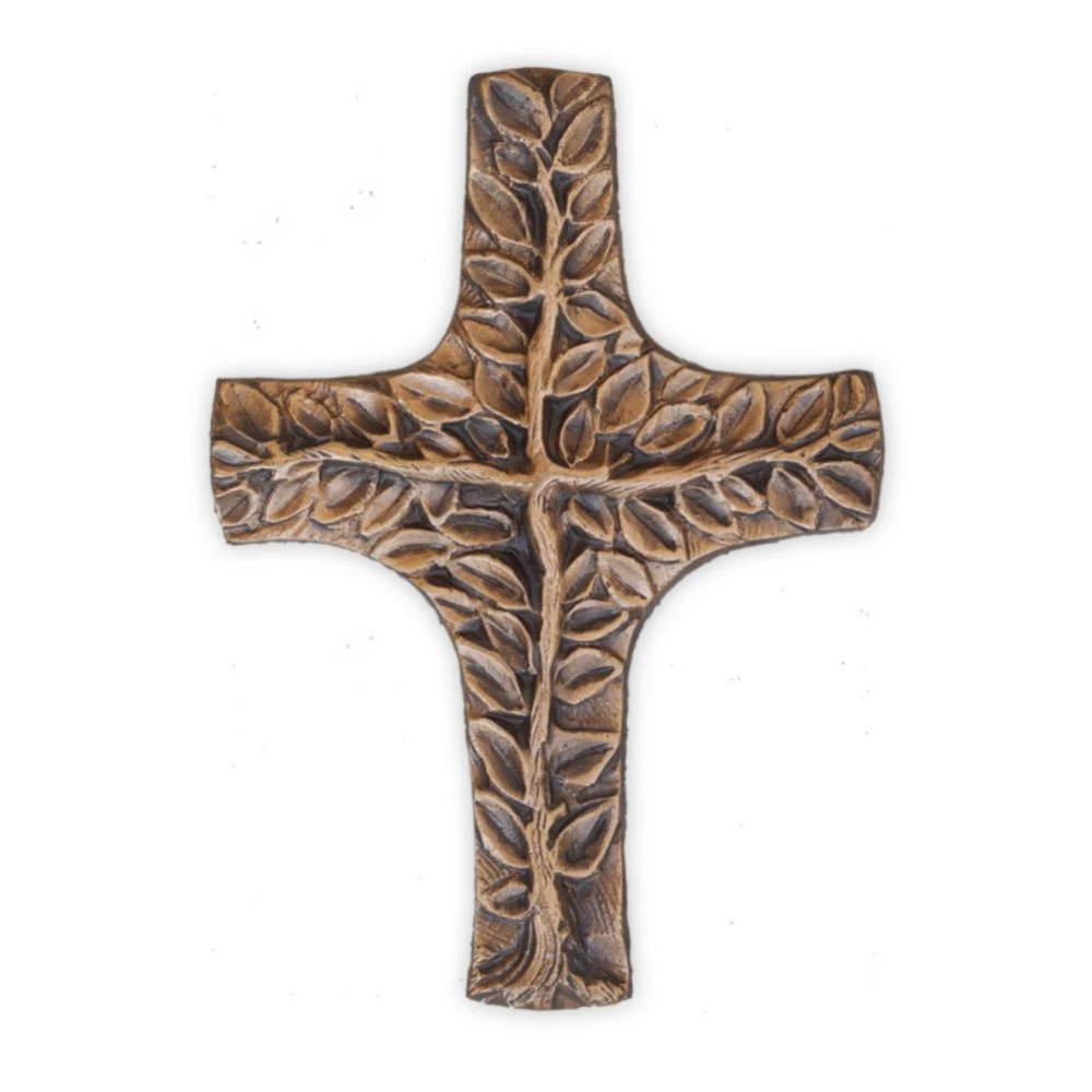 13 x 28 cm, Symbol »Baumkreuz«, Bronze, für Urnenplatte, Urnenmauer