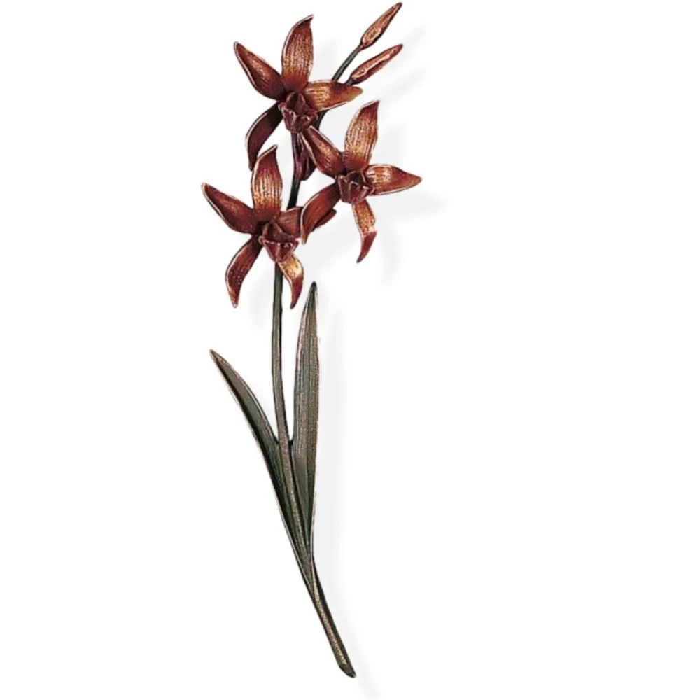Grabsteinsymbol »Orchidee« koloriert