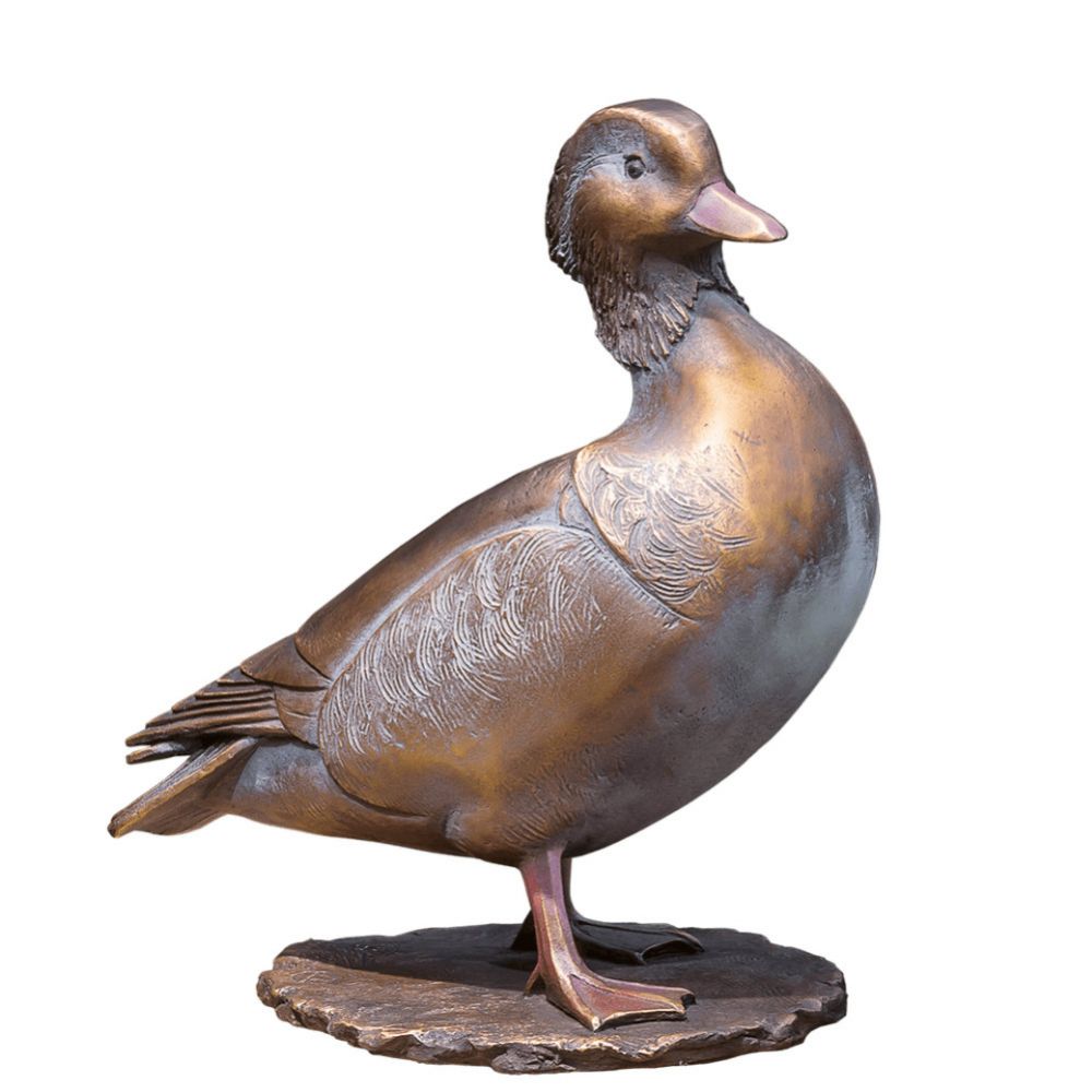 Skulptur »Mandarin-Ente« vom Atelier Strassacker, Bronze Skulptur »Mandarin-Ente« vom Atelier Strassacker, Bronze