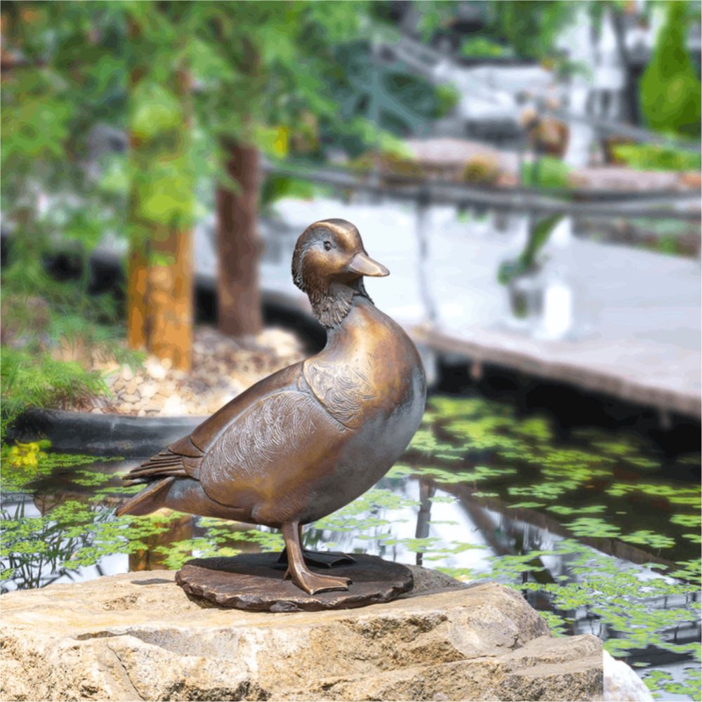 Gartenfigur »Mandarin-Ente« Bronze Gartenfigur »Mandarin-Ente« Bronze