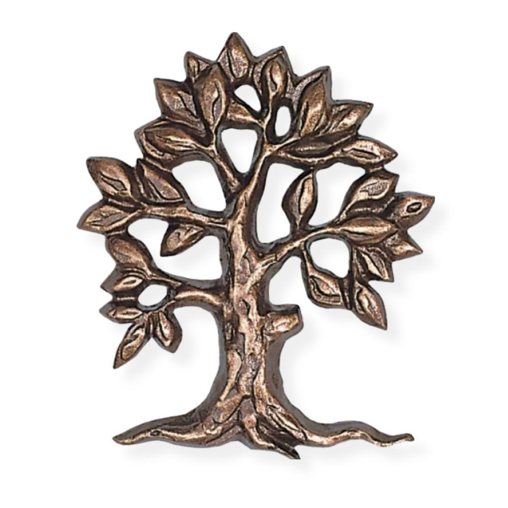 16 x 3 x 2 cm, Symbol »Lebensbaum«, Bronze, für Urnenplatte, Grabmal 16 x 3 x 2 cm, Symbol »Lebensbaum«, Bronze, für Urnenplatte, Grabmal