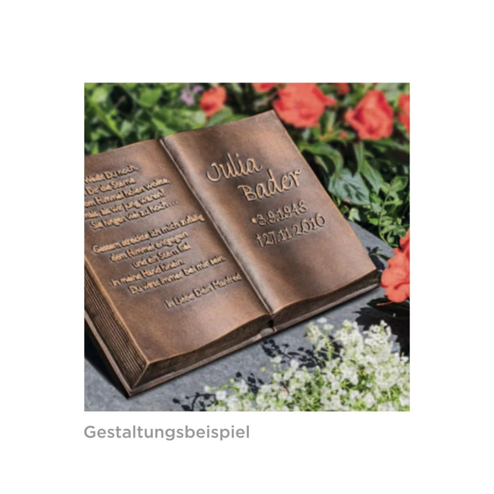 Schriftträger »Aufgeschlagenes Buch« Bronze Schriftträger »Aufgeschlagenes Buch« Bronze
