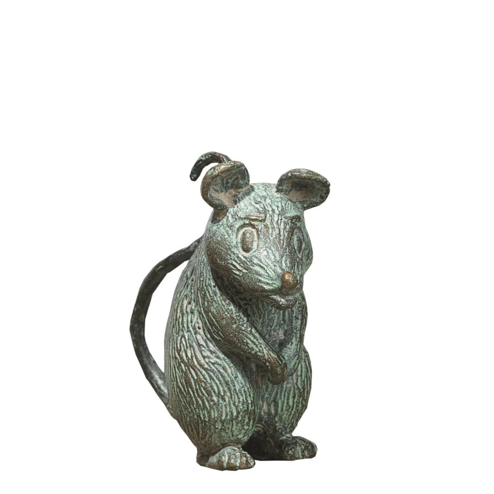 Bronze Tierfigur »Maus, stehend« • bildhauerei-shop