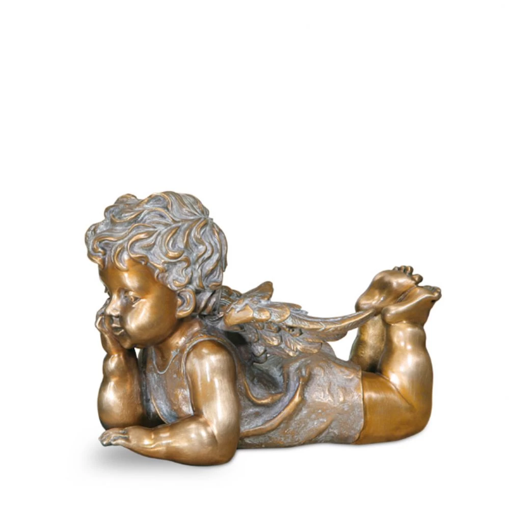 Kleiner Bronzeengel »Träumender Engel«, Bronze, in 2 Größen, 8 oder 12 cm hoch