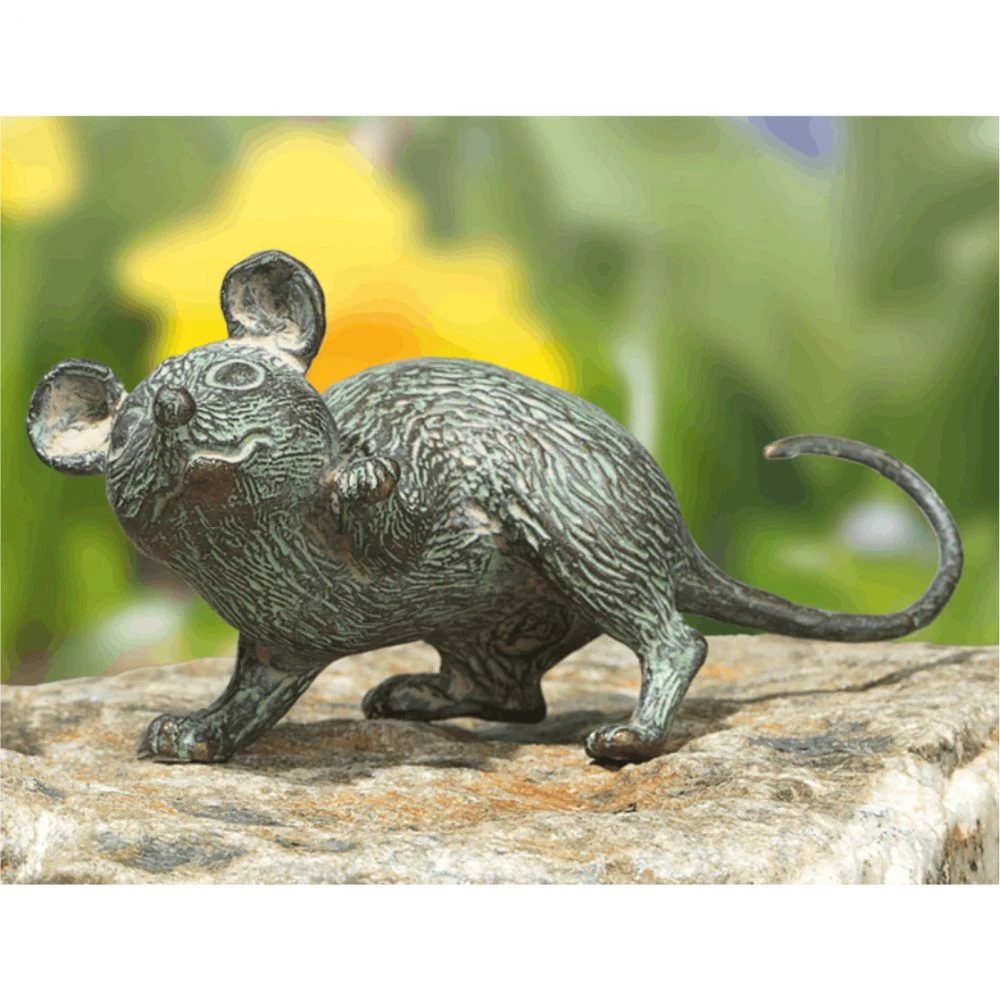 Bronzefigur »Maus mit erhobener Pfote«, Bronze, Atelier Strassacker, 5 x 10 x 4 cm Bronzefigur »Maus mit erhobener Pfote«, Bronze, Atelier Strassacker, 5 x 10 x 4 cm
