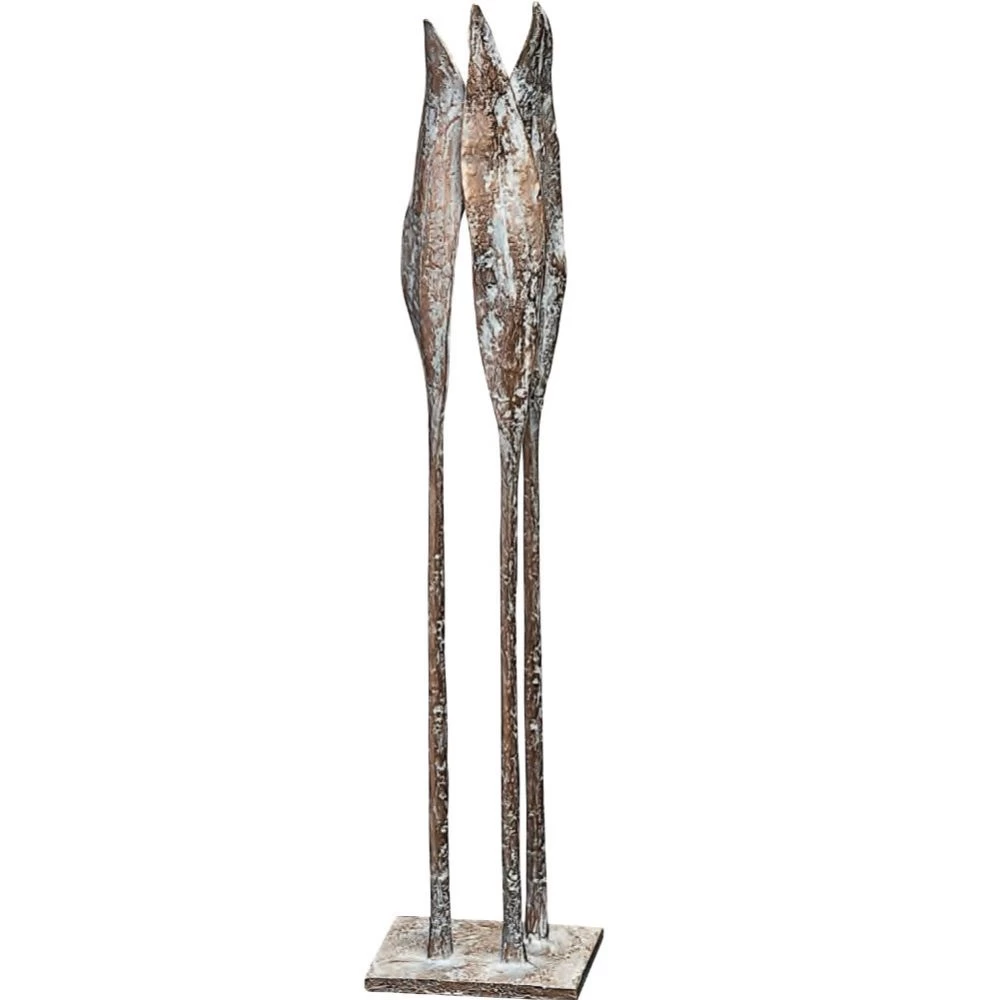 Bronzeplastik »Lebensbaum«, Bronze, 50 x 9 x 7 cm, Grabstein, Urnengrab, Friedhof