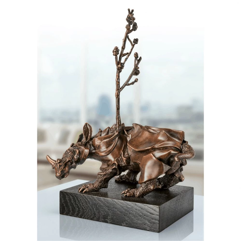 Bronzeplastik »Rhinozeros« Otto Kruch