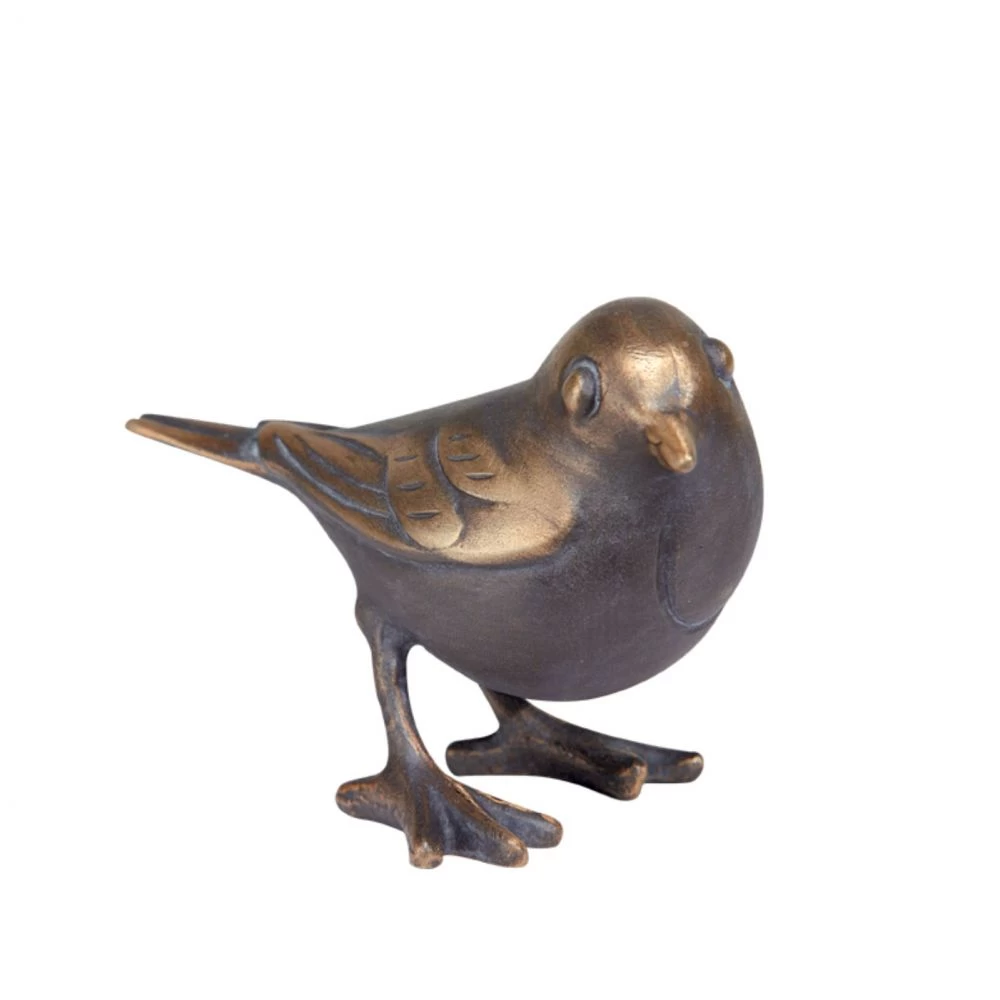 Bronzeplastik »Vogel, stehend«, Kunstgiesserei Strassacker, 7 x 9 x 5 cm