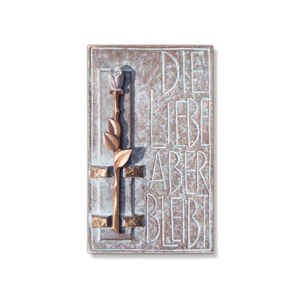 Bronzerelief »Erinnerung« mit Spruch, Kunstgiesserei Strassacker, 13 x 8 x 2 cm Bronzerelief »Erinnerung« mit Spruch, Kunstgiesserei Strassacker, 13 x 8 x 2 cm