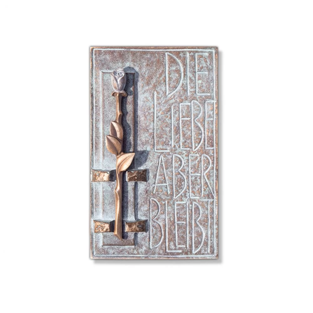 Bronzerelief »Erinnerung« mit Spruch, Kunstgiesserei Strassacker, 13 x 8 x 2 cm Bronzerelief »Erinnerung« mit Spruch, Kunstgiesserei Strassacker, 13 x 8 x 2 cm