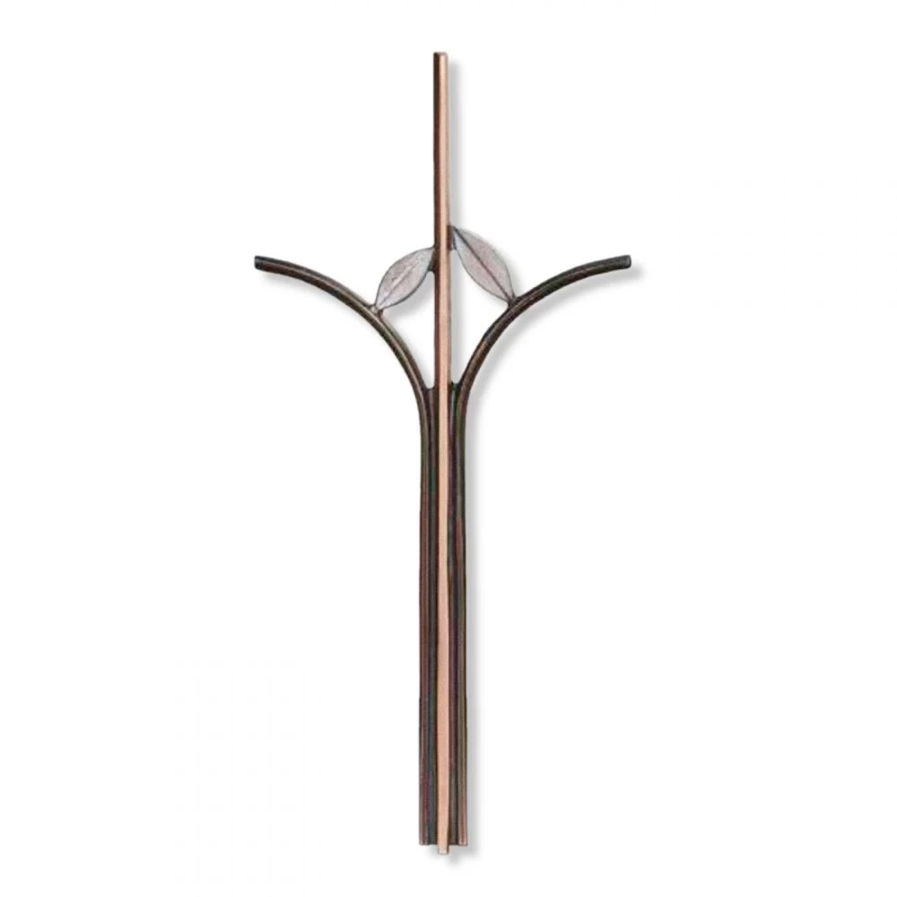 Grabkreuz »Lebensbaum« Bronze und Edelstahl