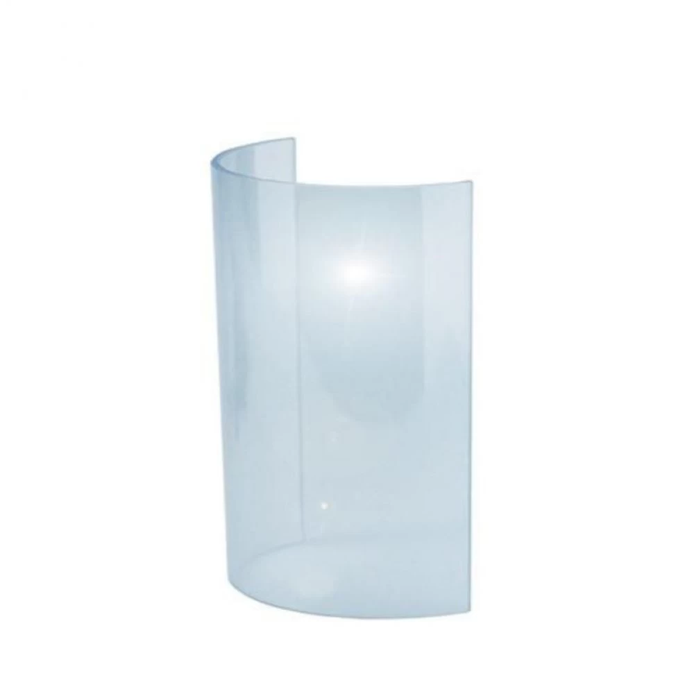 Ersatzteil »Halbrundes Glas, No.18«, Maße: 18.5 x 9.4 cm, Weiß- oder Rauchglas