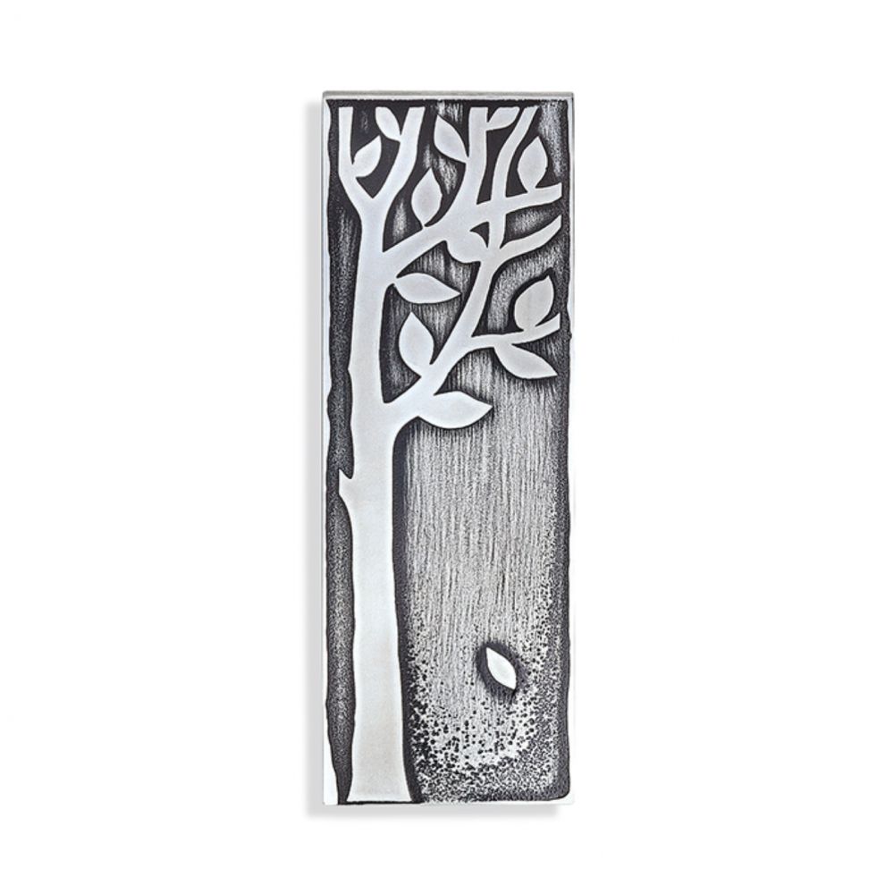 Flachrelief »Baum«, Edelstahl, Kunstgiesserei Strassacker, 17 x 6 x 0,5 cm Flachrelief »Baum«, Edelstahl, Kunstgiesserei Strassacker, 17 x 6 x 0,5 cm