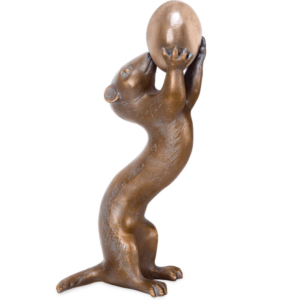 Skulptur »Wiesel mit Ei« Atelier Strassacker Skulptur »Wiesel mit Ei« Atelier Strassacker