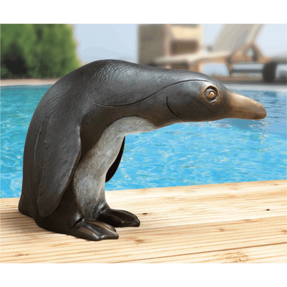 Gartenskulptur »Pinguin mit nach vorn gestrecktem Kopf« Gartenskulptur »Pinguin mit nach vorn gestrecktem Kopf«