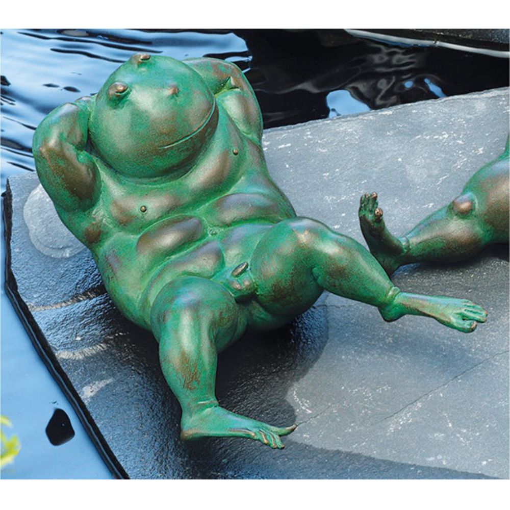 Gartenfigur »Frosch Träumer Rudi« Bronze Gartenfigur »Frosch Träumer Rudi« Bronze