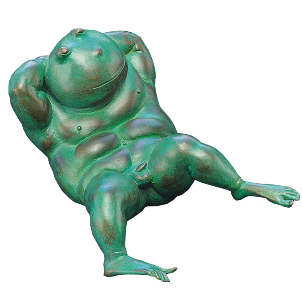Gartenfigur »Frosch Träumer Rudi«, Bronze, 7 cm hoch Gartenfigur »Frosch Träumer Rudi«, Bronze, 7 cm hoch