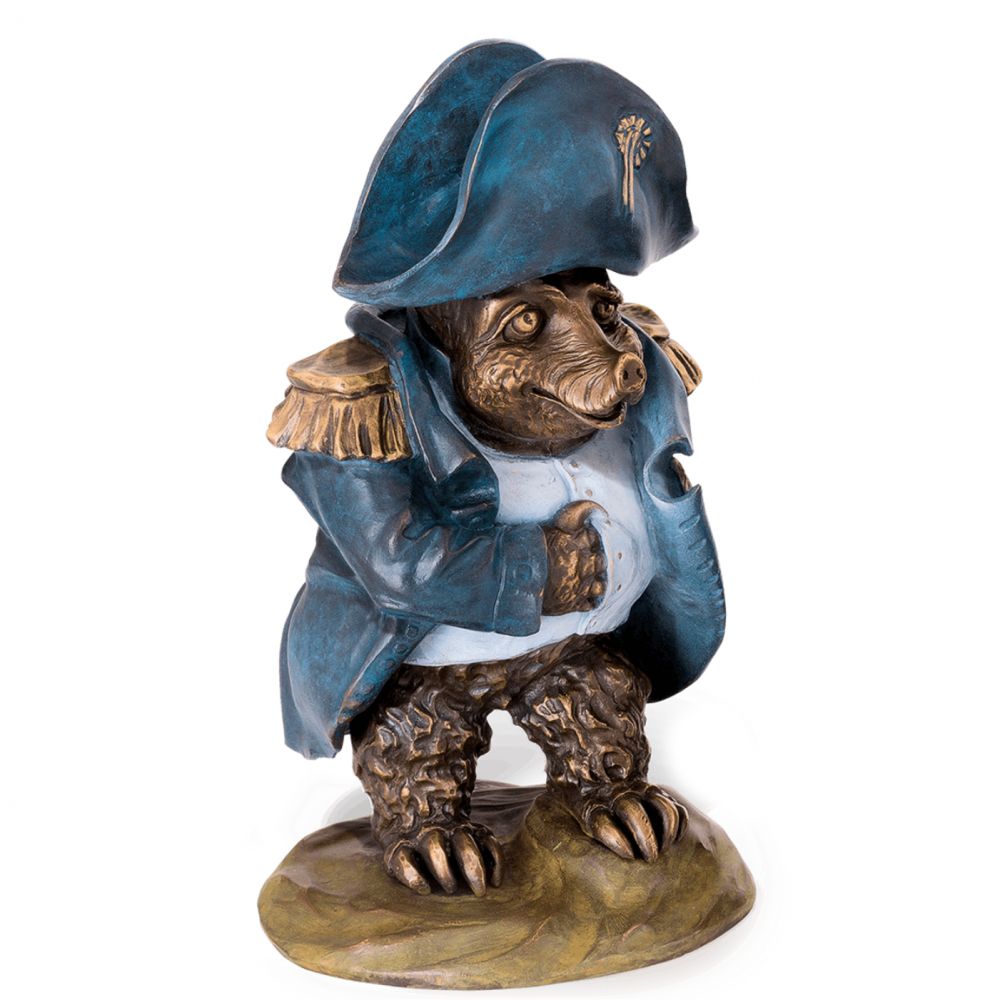 Gartenfigur »Maulwurf Napoleon«, Bronze, Atelier Strassacker, 35 cm hoch Gartenfigur »Maulwurf Napoleon«, Bronze, Atelier Strassacker, 35 cm hoch