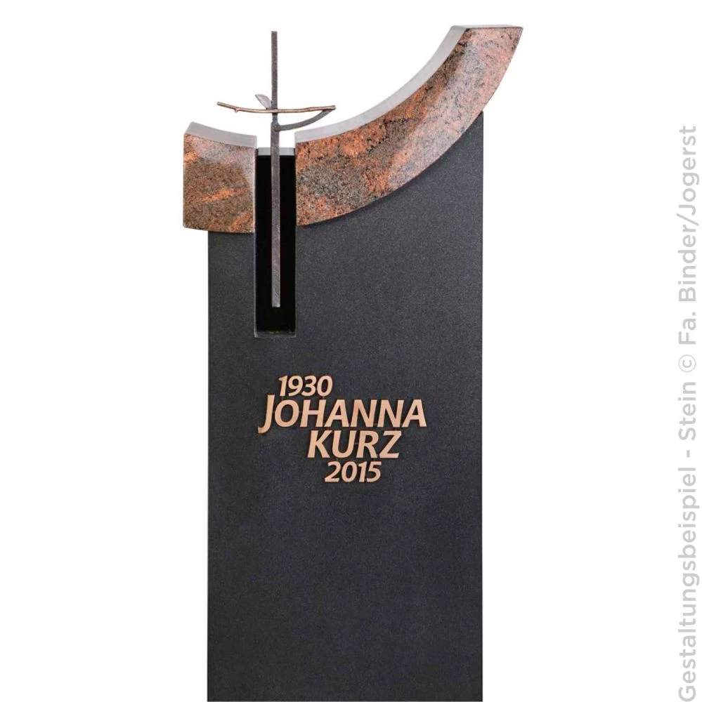 Bronzesymbol »Kreuz mit Blatt« Atelier Binder