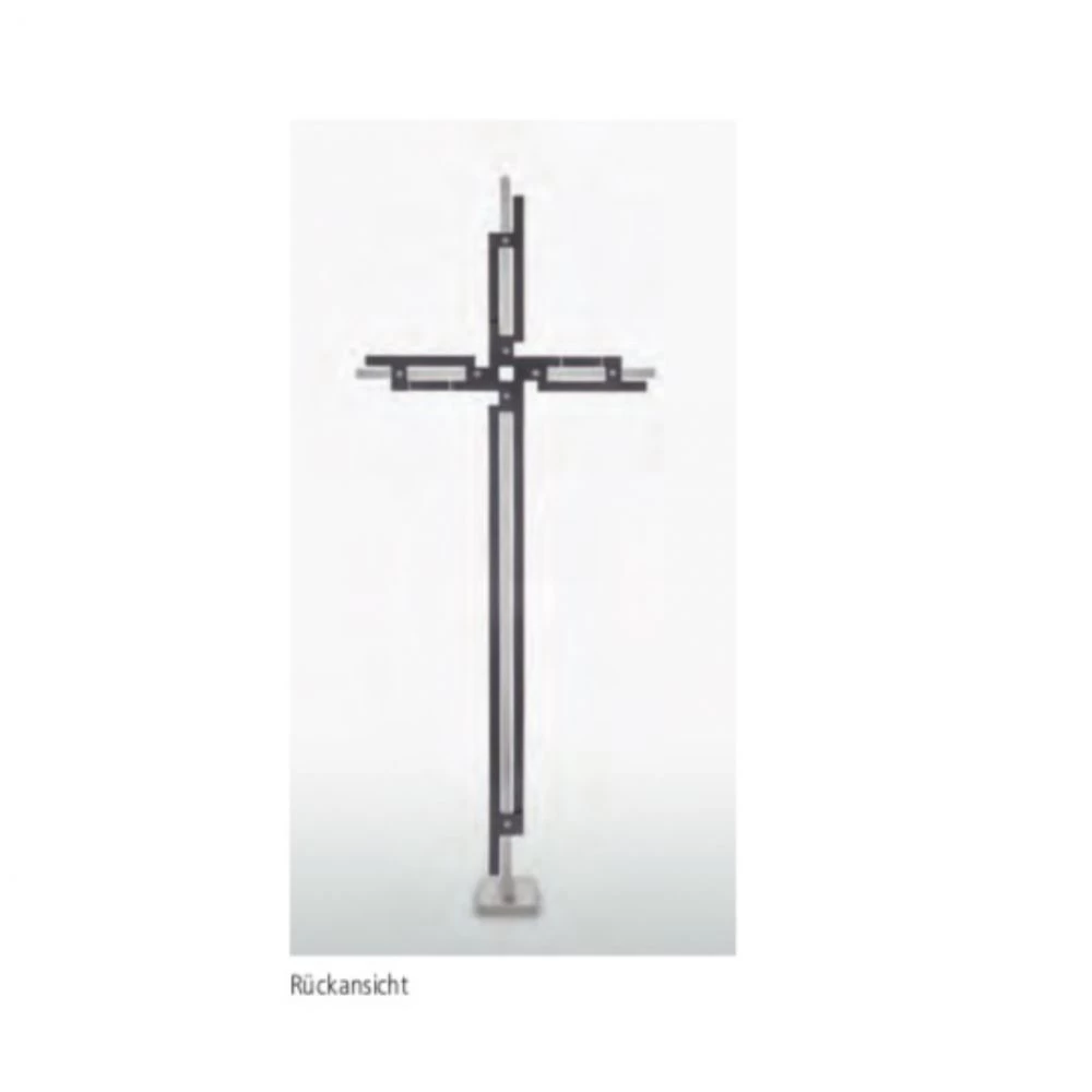 Freistehendes Grabkreuz »Kreuz mit Edelstahl«