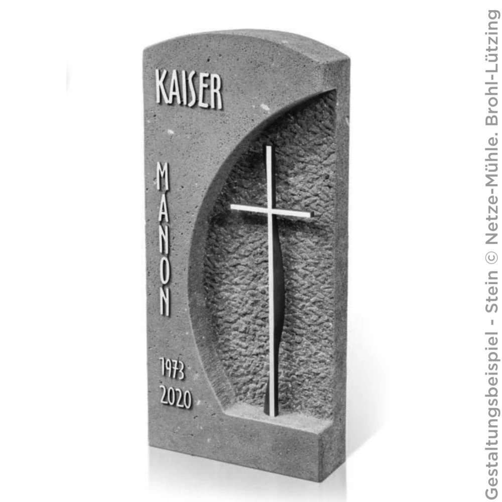 Grabkreuz »Freistehendes Kreuz Lebenlinie« Aluminium