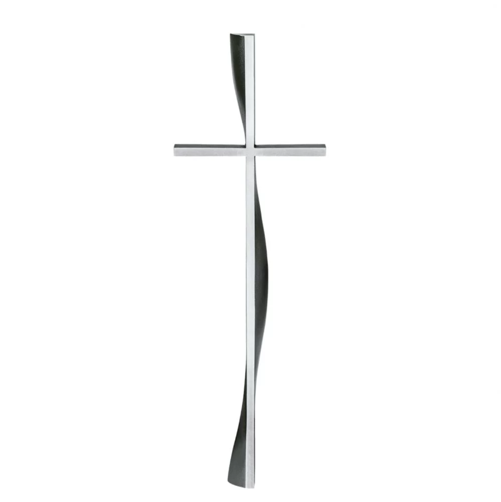 Grabkreuz »Freistehendes Kreuz Lebenlinie« Bronze, Kunstgiesserei Strassacker, 50 x 16 x 12 cm