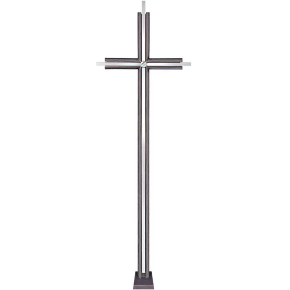 Grabkreuz »Freistehendes Kreuz mit Swarovski-Kristall«, Kunstgiesserei Strassacker, 73 x 28 x 8 cm Grabkreuz »Freistehendes Kreuz mit Swarovski-Kristall«, Kunstgiesserei Strassacker, 73 x 28 x 8 cm