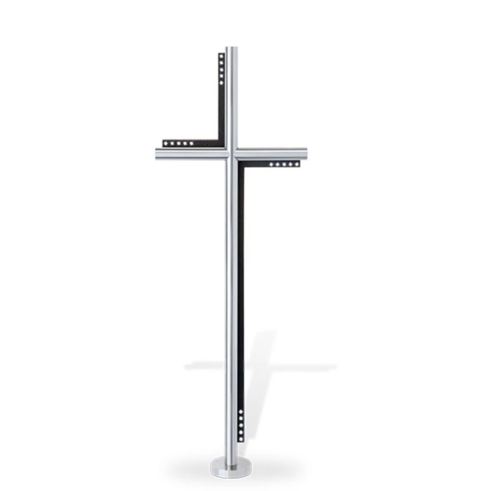 Grabkreuz »Kreuz aus Edelstahl mit Swarovski-Applikation«, Kunstgiesserei Strassacker, 64 x 23 x 6,5 cm Grabkreuz »Kreuz aus Edelstahl mit Swarovski-Applikation«, Kunstgiesserei Strassacker, 64 x 23 x 6,5 cm