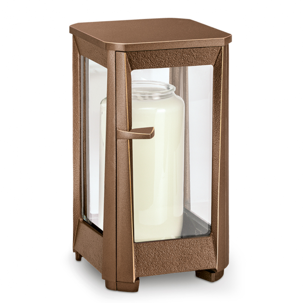 Grablampe »Filigro«, Bronze, Patina »braun«, 20 cm hoch Grablampe »Filigro«, Bronze, Patina »braun«, 20 cm hoch