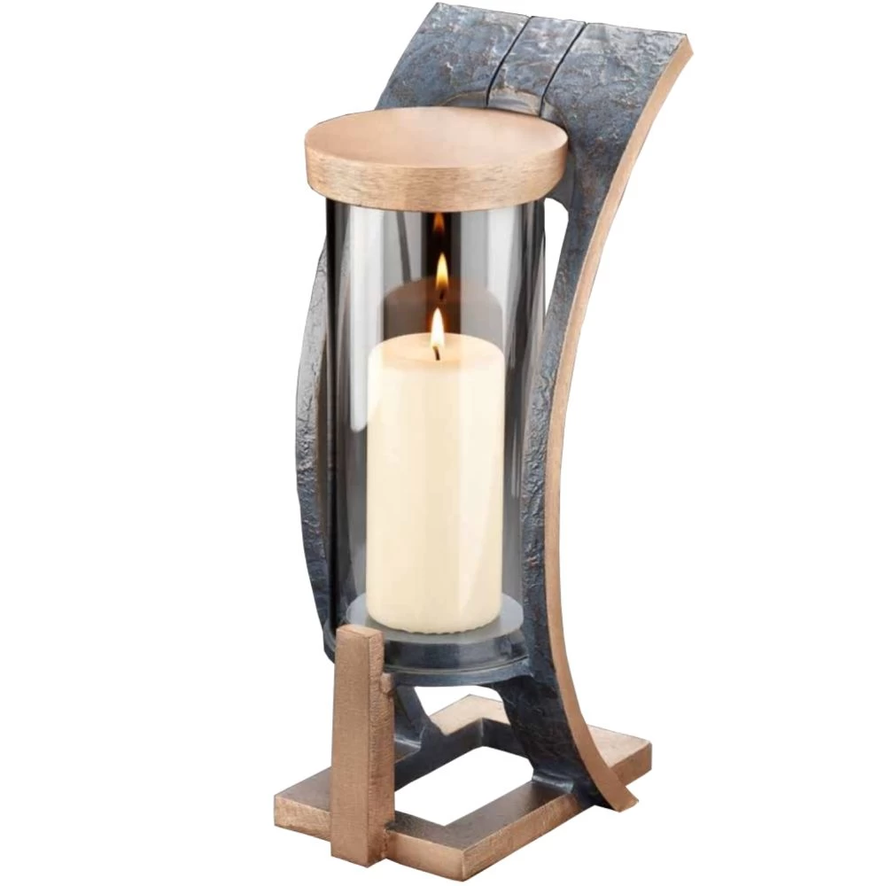 Besondere Grablaterne »Arcus«, Bronze, 35 cm hoch Besondere Grablaterne »Arcus«, Bronze, 35 cm hoch