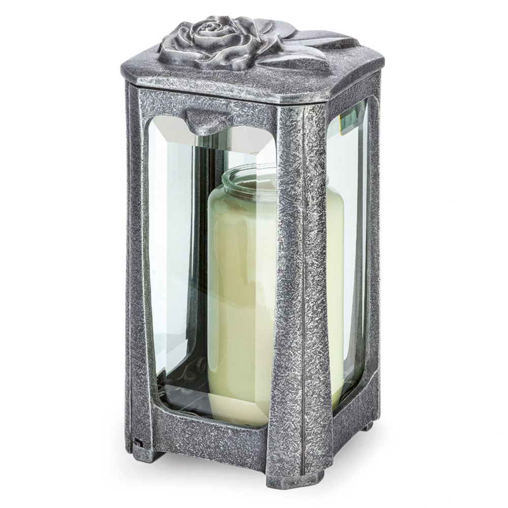 Grablaterne »Blüte«, Alu, 25 x 11 x 12 cm Grablaterne »Blüte«, Alu, 25 x 11 x 12 cm