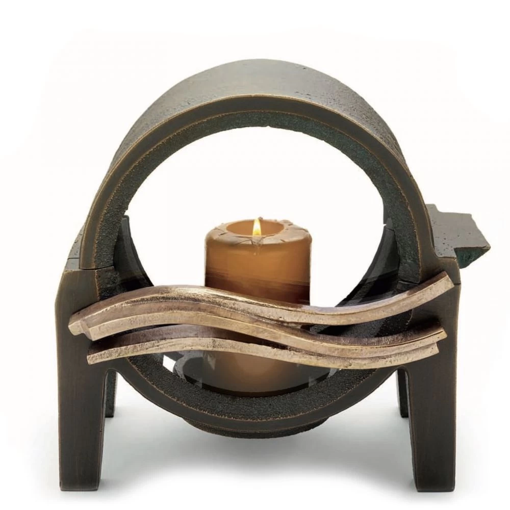 Grablaterne »Waves« Bronze und Alu Grablaterne »Waves« Bronze und Alu