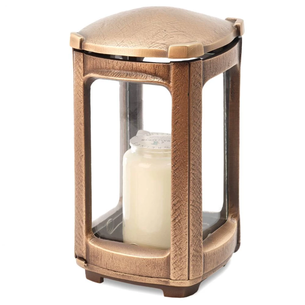 Klassiche Grablaterne »Nomo«, Bronze, 21 cm hoch Klassiche Grablaterne »Nomo«, Bronze, 21 cm hoch