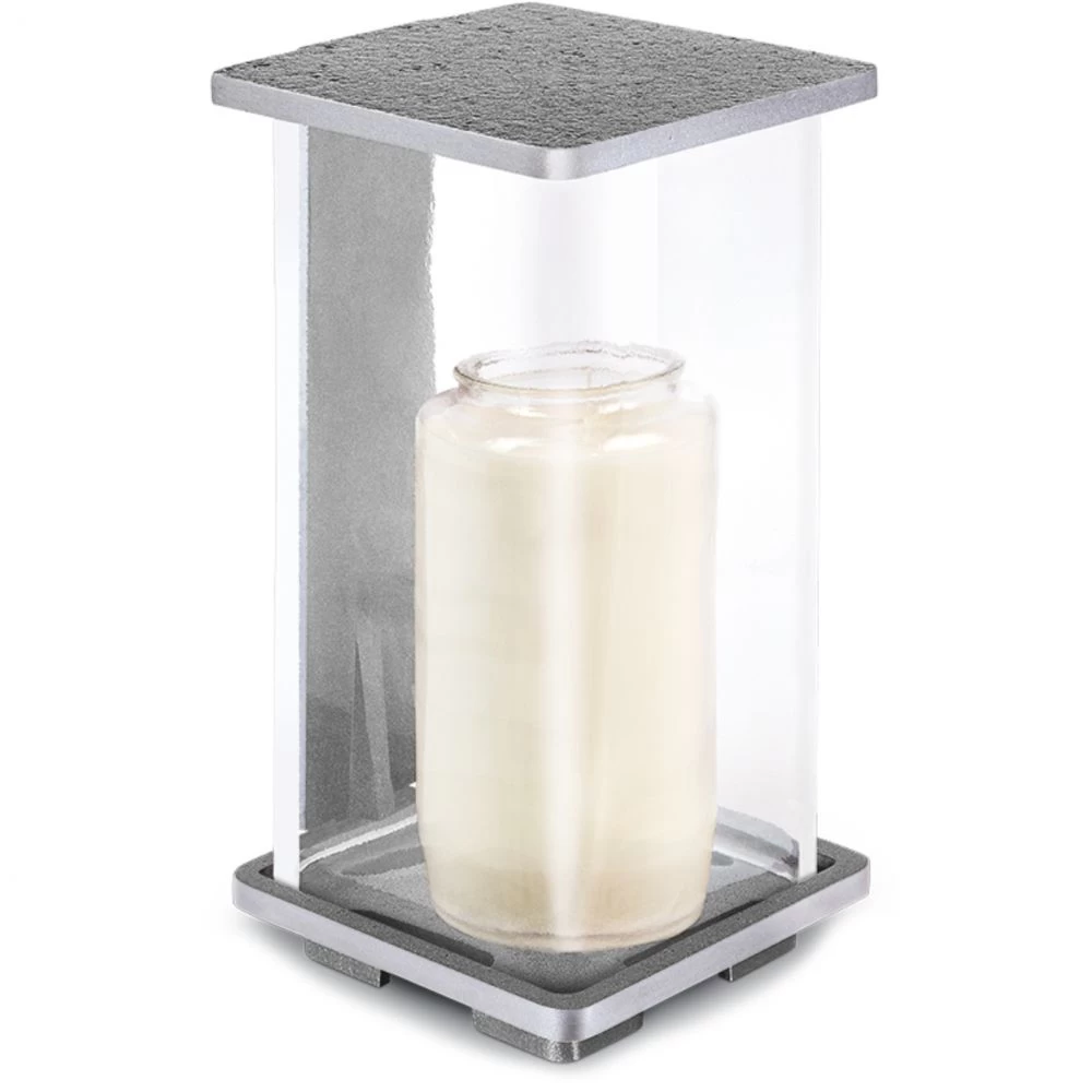 Grableuchte »Memo«, Alu, grau getönt, 23 x 11 x 12 cm Grableuchte »Memo«, Alu, grau getönt, 23 x 11 x 12 cm