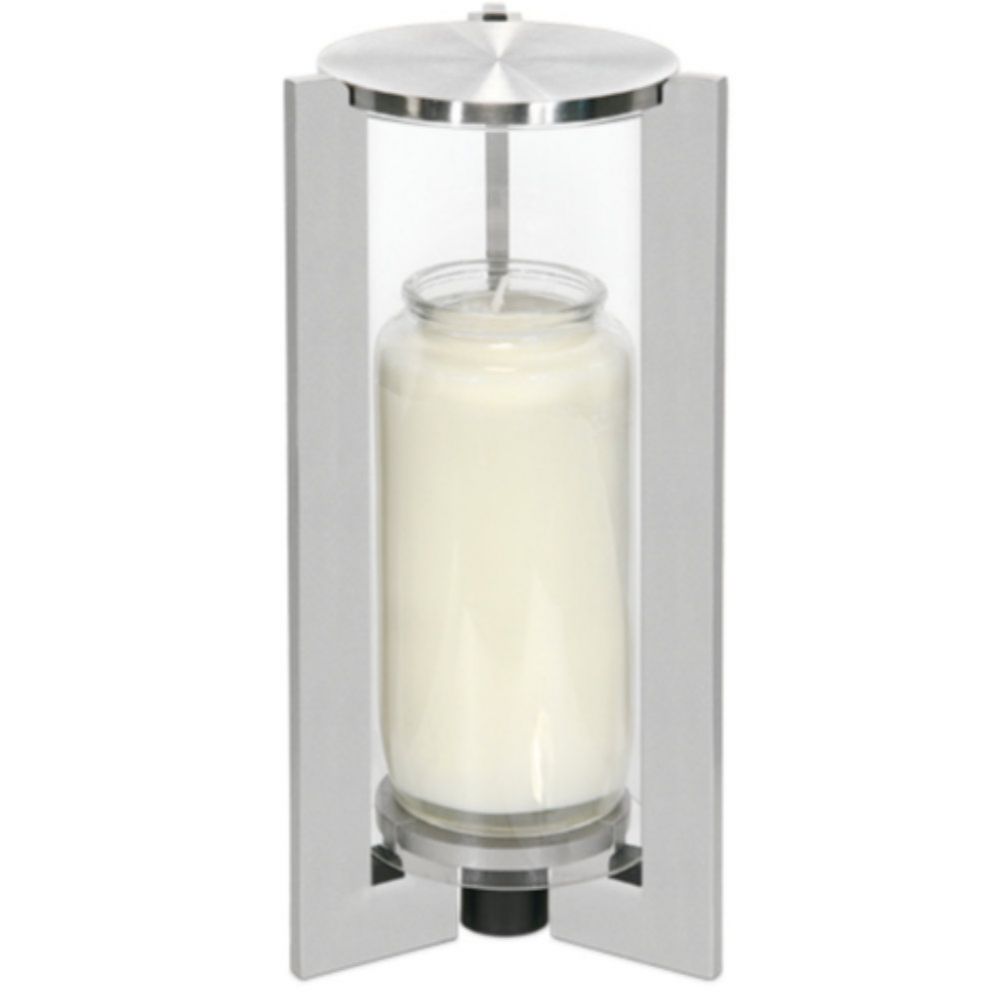 Moderne Grablaterne »Tripo«, Edelstahl, 24 cm hoch Moderne Grablaterne »Tripo«, Edelstahl, 24 cm hoch
