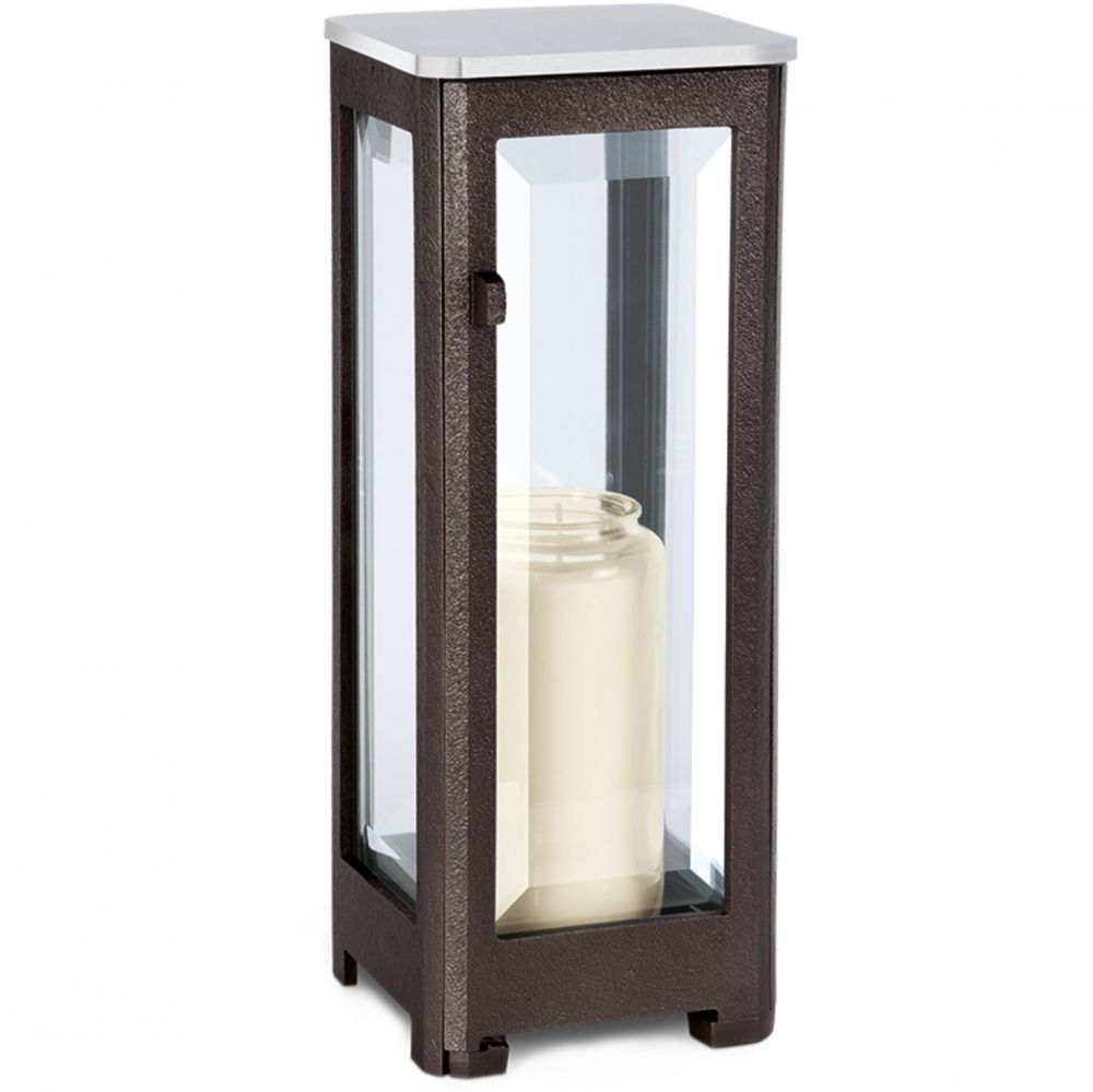 Grableuchte »Fino«, Bronze und Edelstahl, 30 cm Grableuchte »Fino«, Bronze und Edelstahl, 30 cm