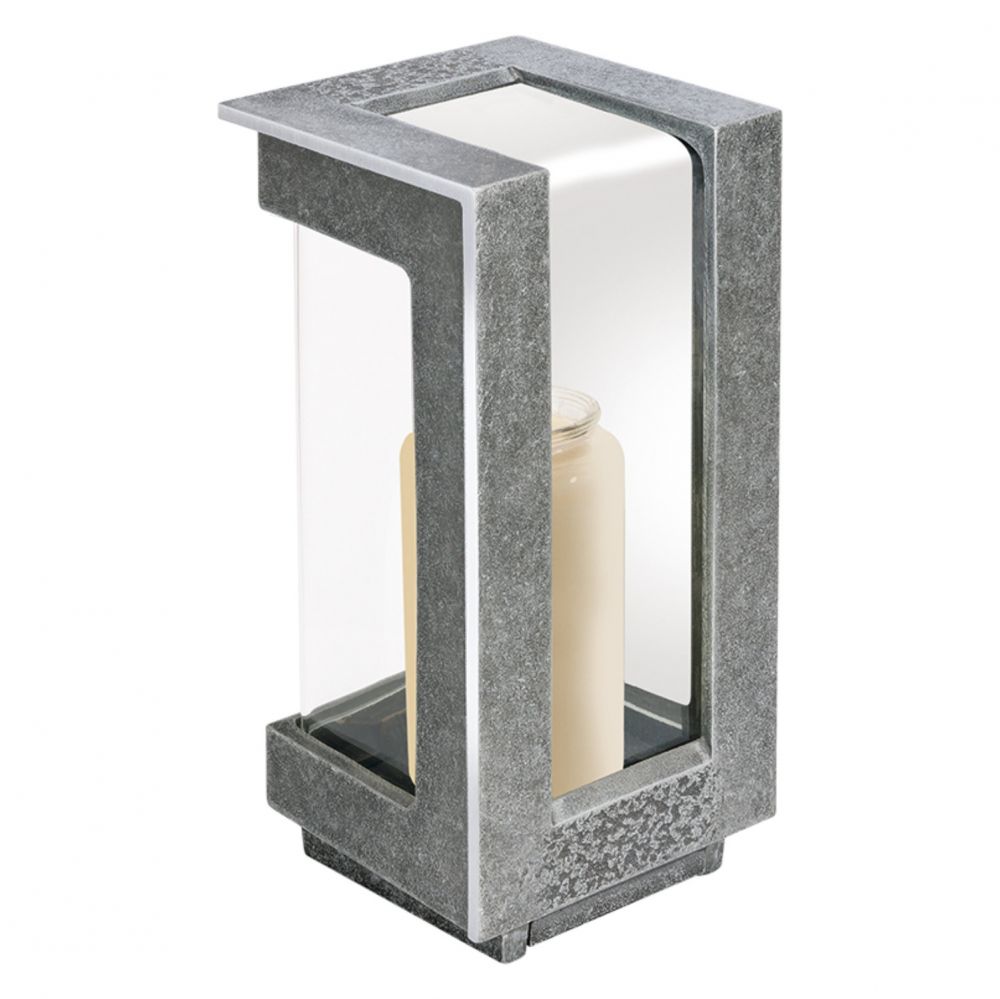Grablaterne »Modo«, Aluminium, 25 x 12 x 12 cm Grablaterne »Modo«, Aluminium, 25 x 12 x 12 cm