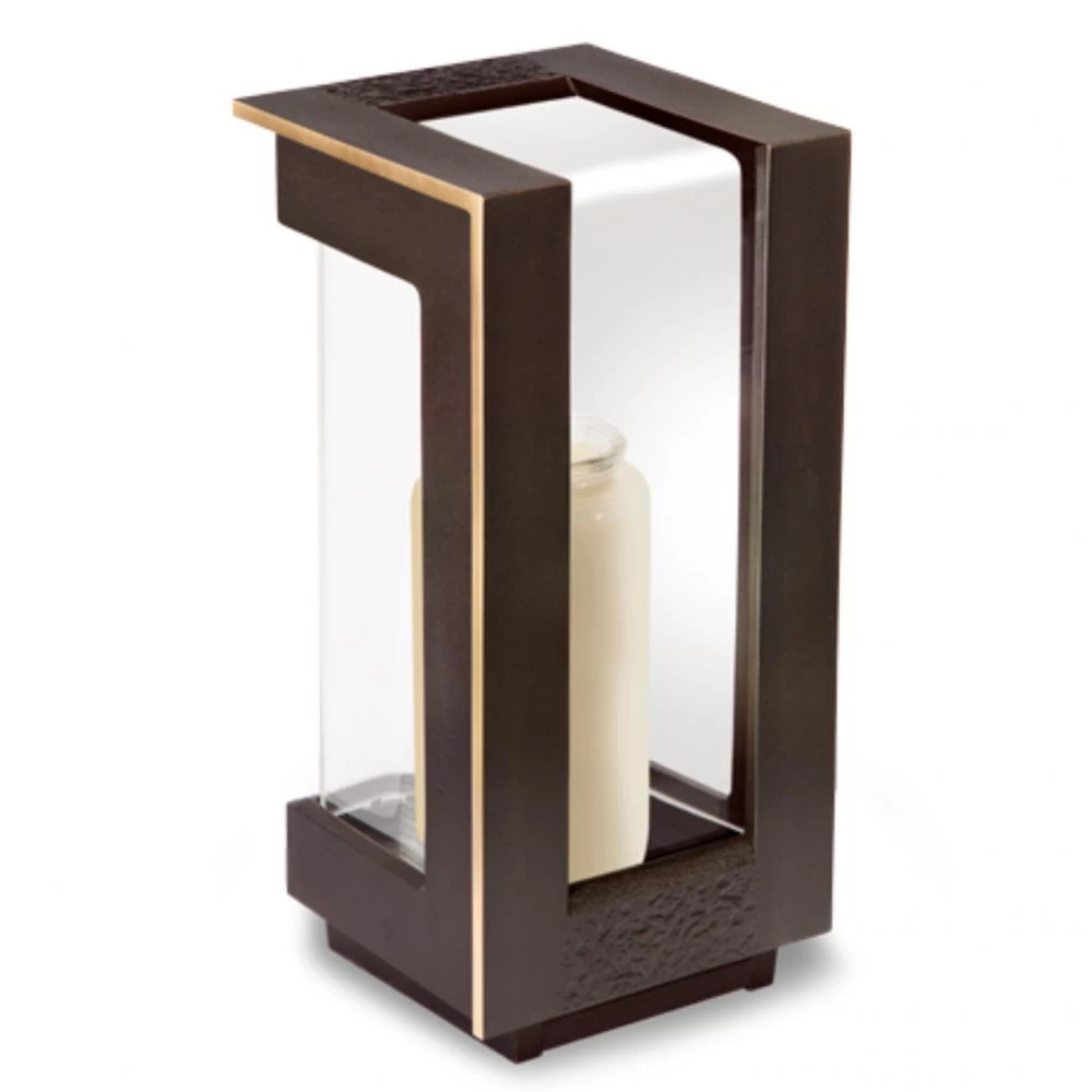 Moderne Grablaterne »Modo«, Bronze, 25 cm hoch Moderne Grablaterne »Modo«, Bronze, 25 cm hoch