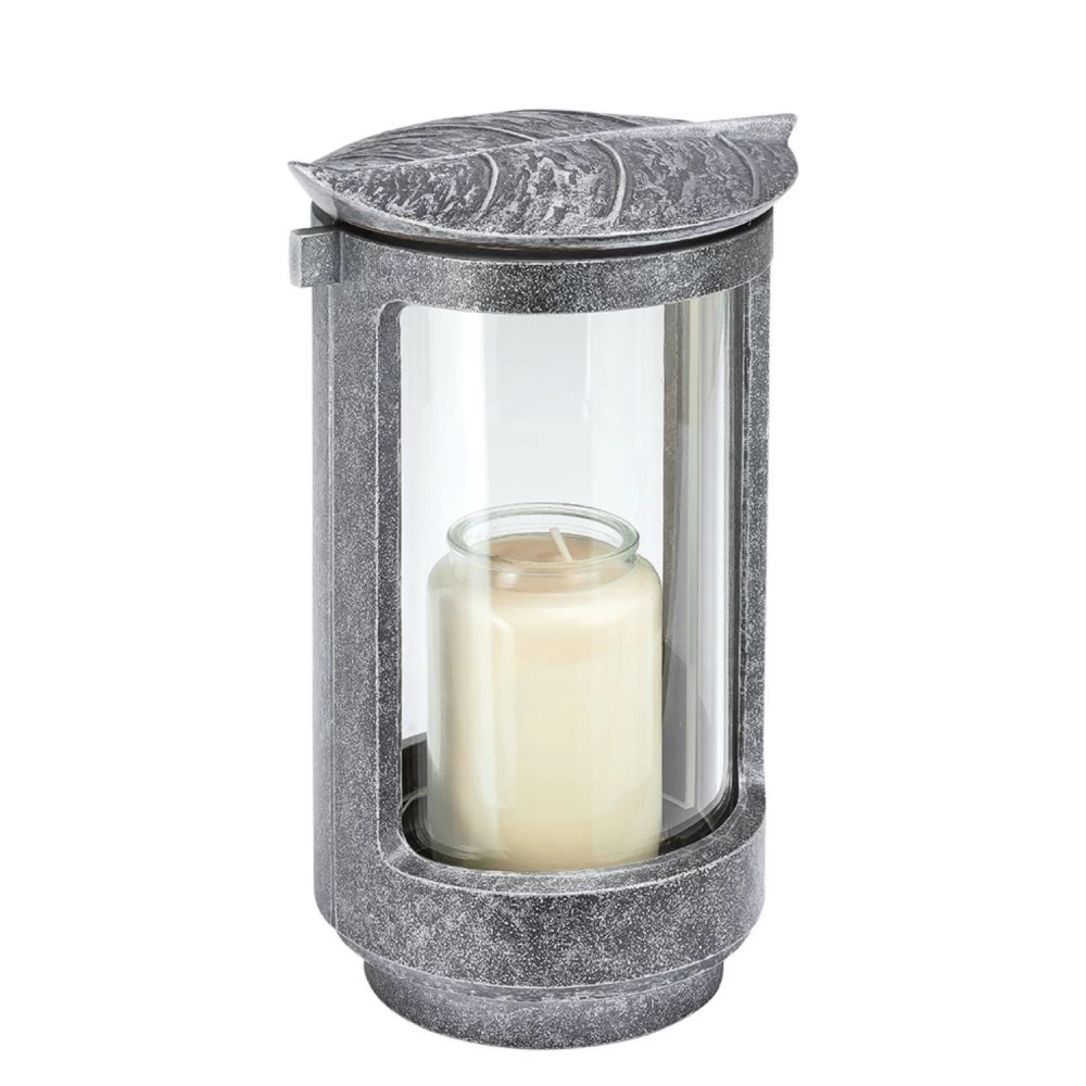 Grablaterne »Toflor«, Aluminium, 25 x 14 x 11 cm Grablaterne »Toflor«, Aluminium, 25 x 14 x 11 cm